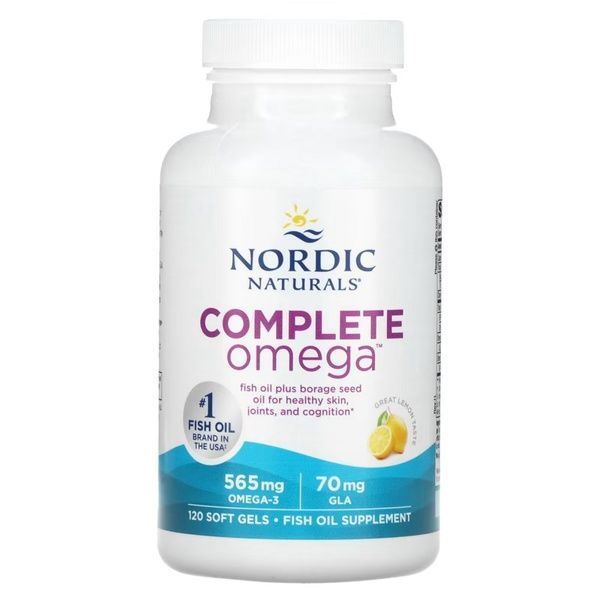 Омега Комплекс с лимоном, Complete Omega, Lemon, Nordic Naturals, 1000 мг, 120 Гелевых Капсул,  Nordic Naturals фото