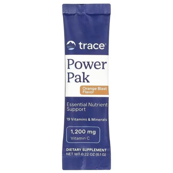 Електроліти, смак апельсина, Power Pak, Trace, 30 пакетів по 6 гр,  Trace фото