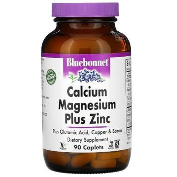 Кальцій Магній + Цинк, Bluebonnet Nutrition, 90 капсул,  Bluebonnet Nutrition фото