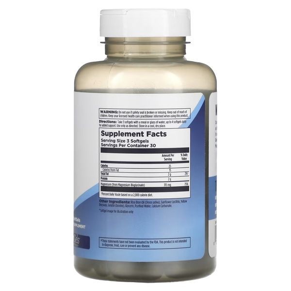 Магний Глицинат высокой усваиваемости, 315 мг, High Absorption Magnesium Glycinate, KAL, 90 желатиновых капсул,  KAL фото