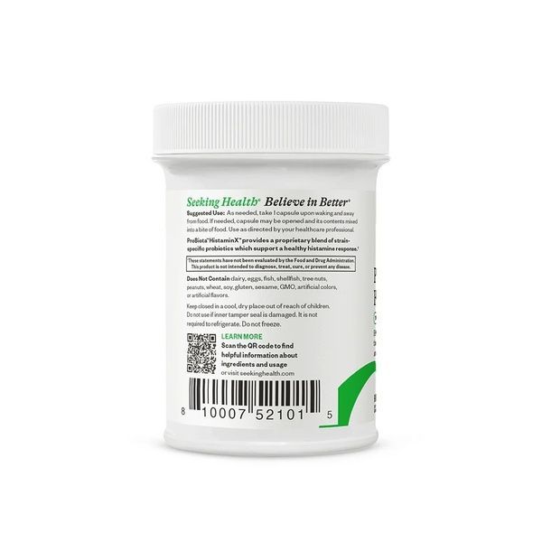 Комплекс пробіотиків, 10 млрд КУО, ProBiota HistaminX, Seeking Health, 60 вегетаріанських капсул,  Seeking Health фото