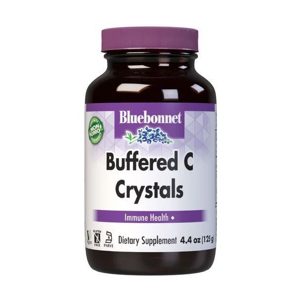 Буферизованный Витамин С в Кристаллах, Buffered C Crystals, Bluebonnet Nutrition, 4.4 унции,  Bluebonnet Nutrition фото