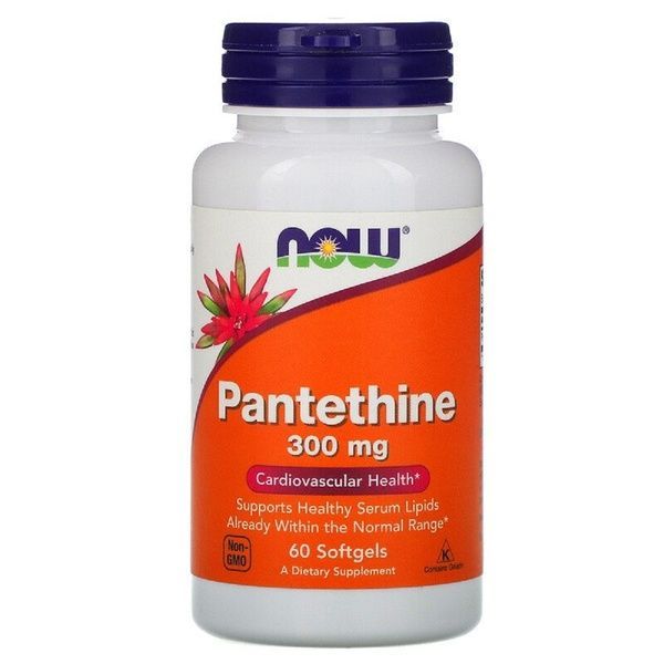Пантетін, Pantethine, Now Foods, 300 мг, 60 желатинових капсул,  Now Foods фото