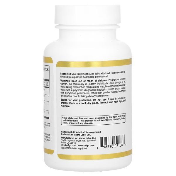 Усилитель жизненных сил с ресвератролом, Life Boost, California Gold Nutrition, 60 вегетерианских капсул,  California Gold Nutrition фото