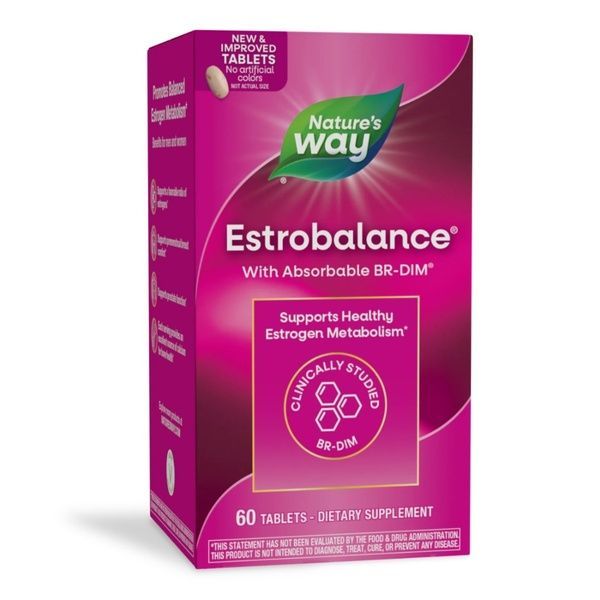 Здоровый метаболизм эстрогена с абсорбируемым дииндолилметаном, EstroBalance with Absorbable BR-DIM, Nature's Way, 60 таблеток,  Nature's Way фото
