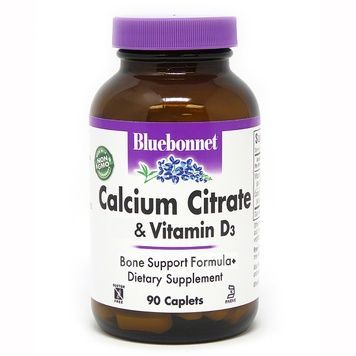 Кальцій цитрат + Вітамін D3, Bluebonnet Nutrition, 90 каплет,  Bluebonnet Nutrition фото