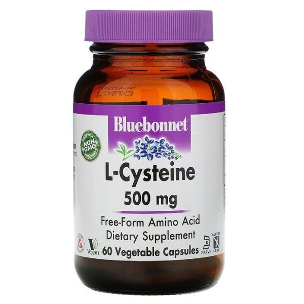 L-Цистеин 500 мг, L-Cystein, Bluebonnet Nutrition, 60 вегетарианских капсул,  Bluebonnet Nutrition фото