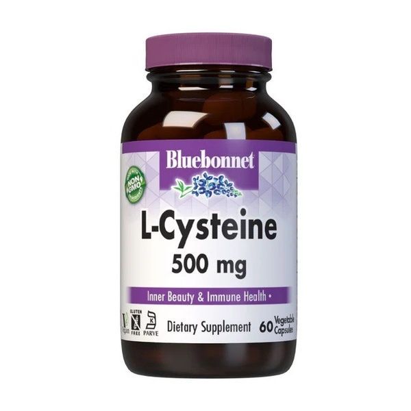 L-Цистеин 500 мг, L-Cystein, Bluebonnet Nutrition, 60 вегетарианских капсул,  Bluebonnet Nutrition фото