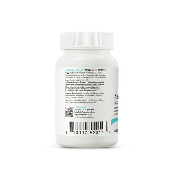 Экстракт ашваганды, 467 мг, Ashwagandha Extract, Seeking Health, 60 капсул,  Seeking Health фото