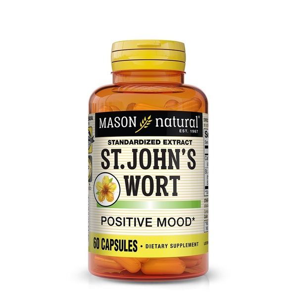 Экстракт Зверобоя, 300 мг, Standardized Extract, St. John's Wort, Mason Natural, 60 капсул,  Mason Natural фото