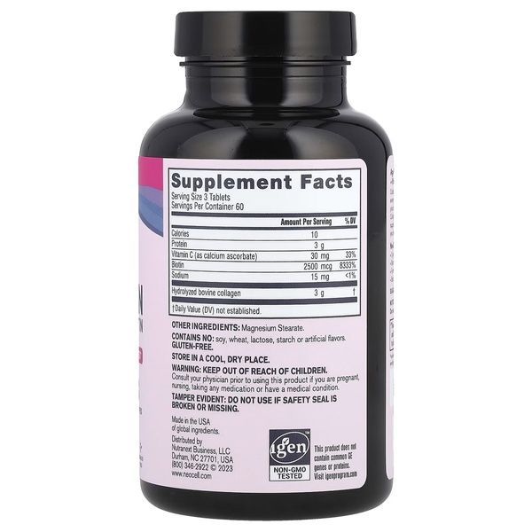 Супер Коллаген с Витамином C и Биотином, Super Collagen + Vitamin C & Biotin, NeoCell, 180 таблеток,  Neocell фото