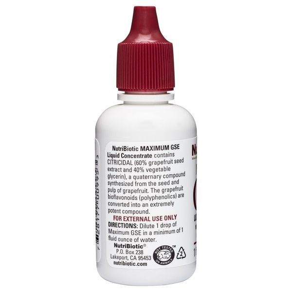 Экстракт семян грейпфрута высокой концентрации, Maximum GSE, Liquid Concentrate, NutriBiotic, 29,5 мл,  NutriBiotic фото