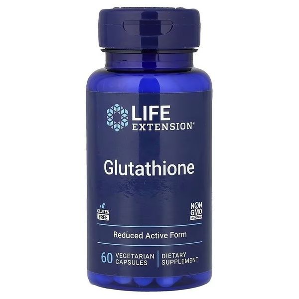 Глутатіон, 500 мг, Glutathione, Life Extension, 60 вегетаріанських капсул,  Life Extension фото