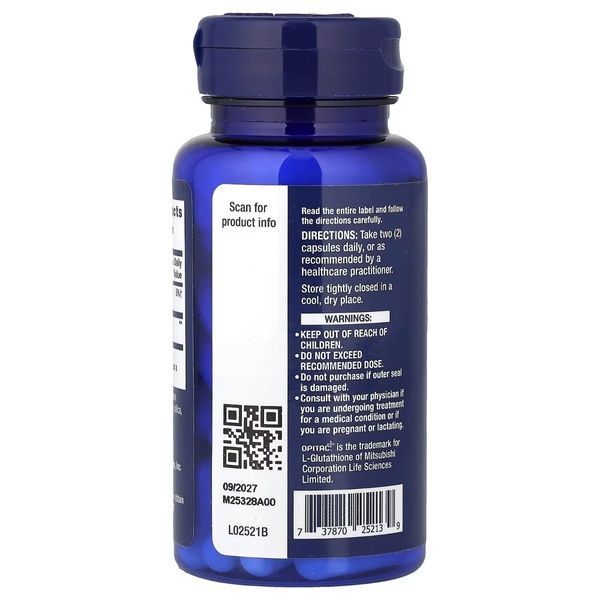 Глутатіон, 500 мг, Glutathione, Life Extension, 60 вегетаріанських капсул,  Life Extension фото