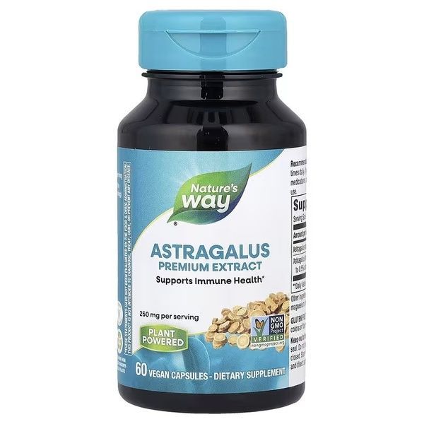 Астрагал, преміум екстракт, Astragalus, Premium Extract, Nature's Way, 60 вегетаріанських капсул,  Nature's Way фото