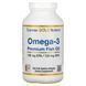 Рыбий жир премиум-класса с Омега-3, 180 EPA /120 DHA, Omega-3 Premium Fish Oil, California Gold Nutrition, 240 желатиновых капсул,  California Gold Nutrition фото 1