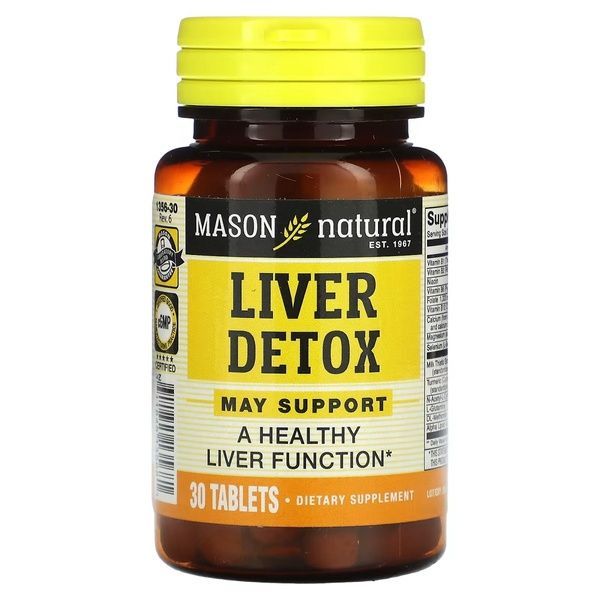 Детокс печінки, Liver Detox, Mason Natural, 30 таблеток,  Mason Natural фото