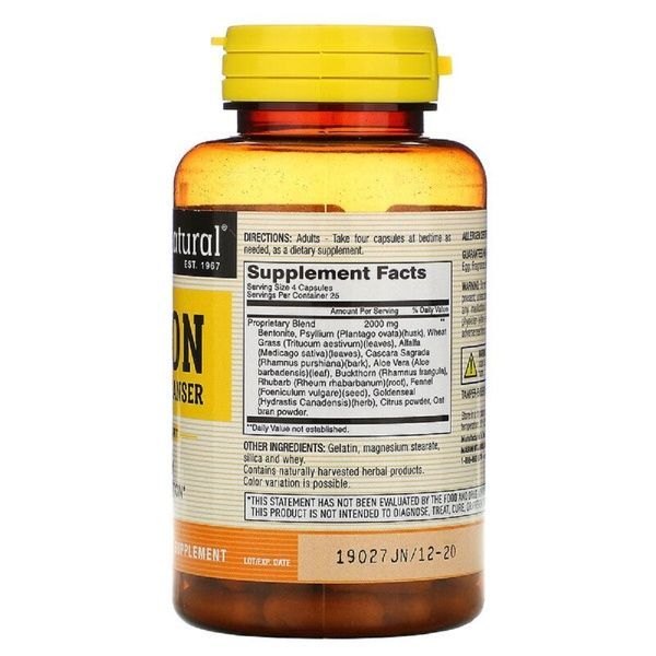 Травяная очищающая смесь для кишечника, Colon Herbal Cleanser, Mason Natural, 100 капсул,  Mason Natural фото