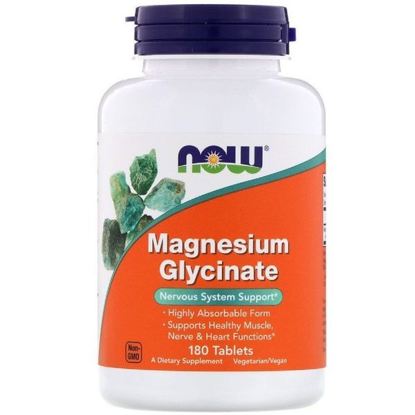 Глицинат Магния, Magnesium Glycinate, Now Foods, 180 таблеток,  Now Foods фото