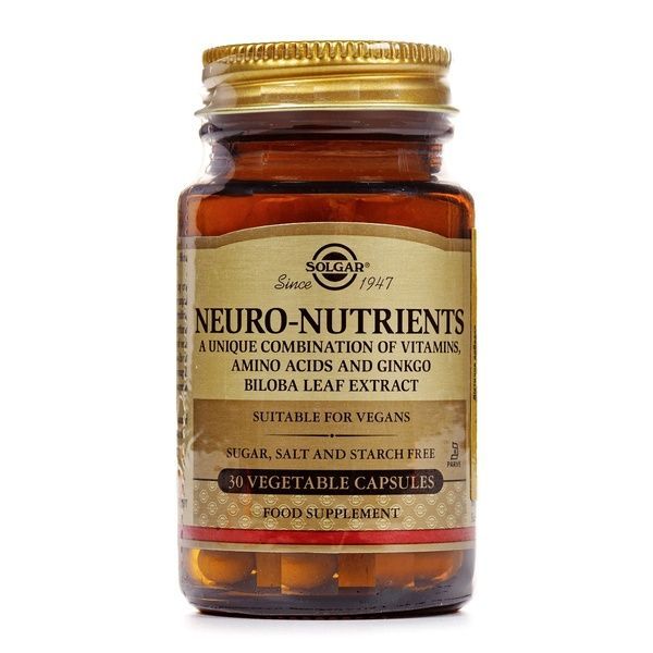 Нейронутриенты для мозга, Neuro Nutrients, Solgar, 30 вегетарианских капсул,  Solgar фото