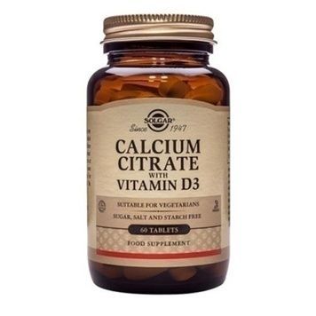 Цитрат Кальція + Вітамін D3, Calcium Citrate with Vitamin D3, Solgar, 60 таблеток,  Solgar фото