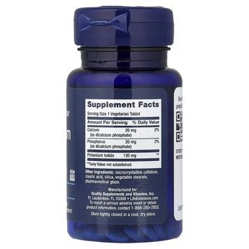 Калію йодид, 130 мг, Potassium Iodide, Life Extension, 14 вегетаріанських таблеток,  Life Extension фото