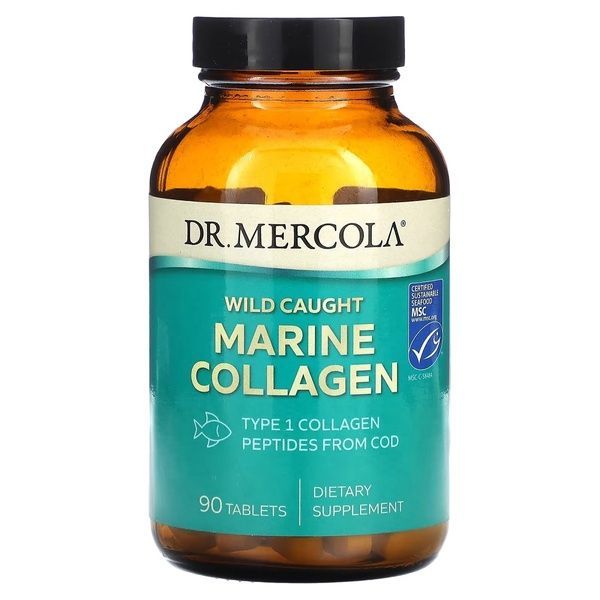 Морський колаген з дикої риби, Wild Caught Marine Collagen, Dr. Mercola, 90 таблеток,  Dr. Mercola фото