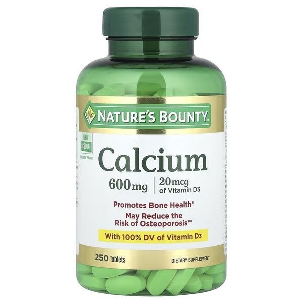 Кальций и Витамин D3, 600 мг и 20 мкг, Calcium, Nature's Bounty, 250 таблеток,  Nature's Bounty фото