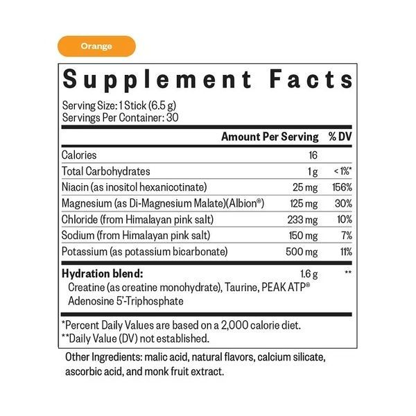 Электролиты, вкус апельсина, Optimal Electrolyte, Seeking Health, 30 стиков,  Seeking Health фото