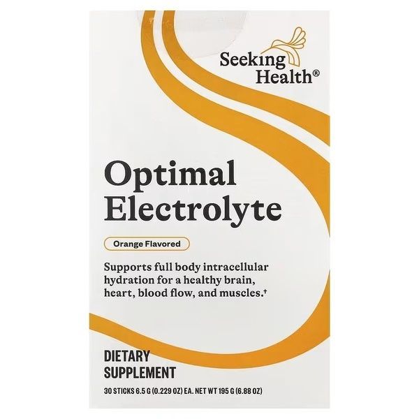 Электролиты, вкус апельсина, Optimal Electrolyte, Seeking Health, 30 стиков,  Seeking Health фото