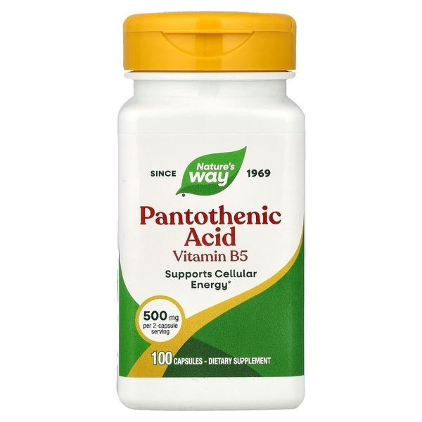 Пантотенова кислота, Pantothenic Acid, Nature's Way, 250 мг, 100 капсул,  Nature's Way фото