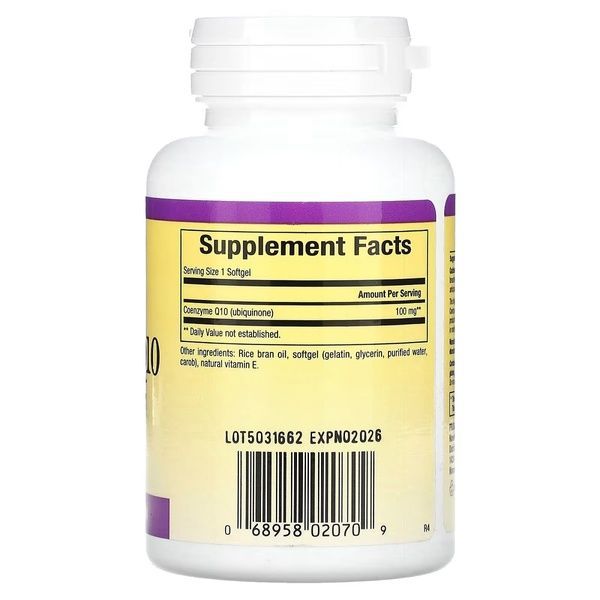 Коензим Q10, 100 мг, Coenzyme Q10, Natural Factors, 30 гелевих капсул,  Natural Factors фото