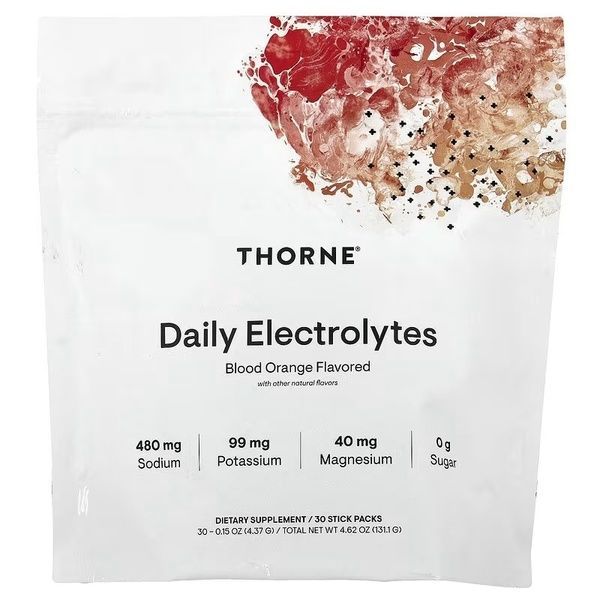 Электролиты, вкус сицилийского апельсина, Daily Electrolytes, Thorne, 30 стиков,  Thorne фото