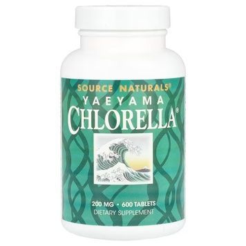 Хлорелла, 200 мг, Yaeyama Chlorella, Source Naturals, 600 таблеток,  Source Naturals фото