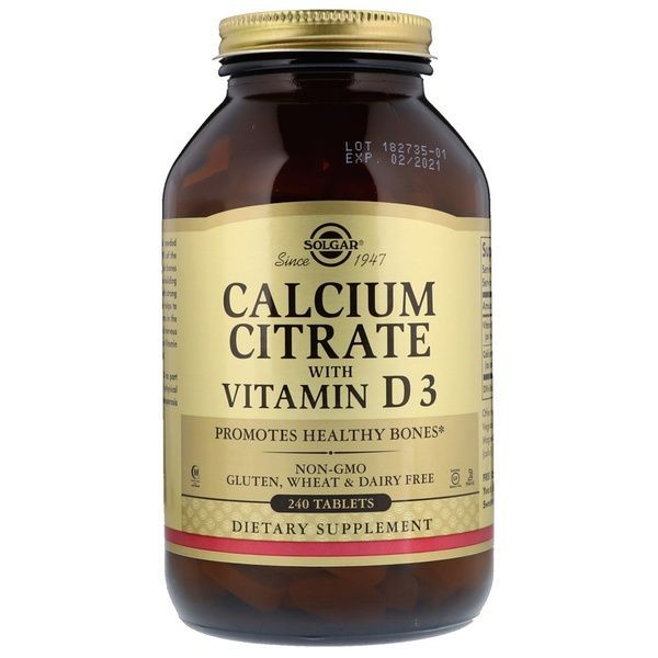 УЦІНКА Цитрат Кальція + Вітамін D3, Calcium Citrate with Vitamin D3, Solgar, 240 таблеток (частково відсутня плівка),  Solgar фото