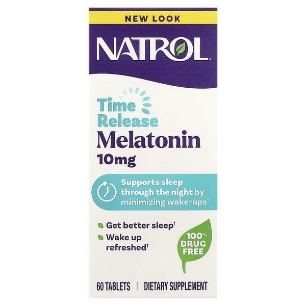 Мелатонин Медленного Высвобождения 10 мг, Melatonin Advanced Sleep, Natrol, 60 таблеток,  Natrol фото
