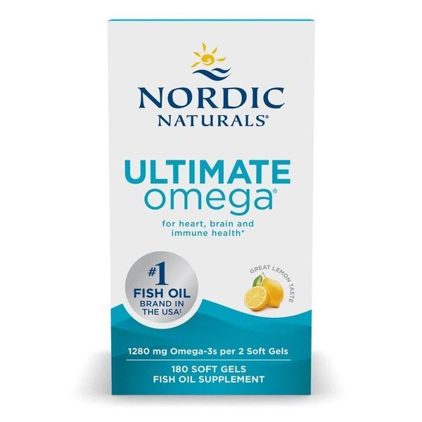 Рыбий Жир, Вкус Лимона, Nordic Naturals, Ultimate Omega, Lemon, 1,280 мг, 180 Капсул,  Nordic Naturals фото