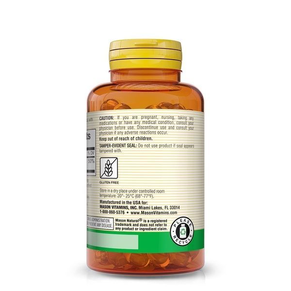 Витамин D3, 10 мкг (400 МЕ), Vitamin D3, Mason Natural, 100 гелевых капсул,  Mason Natural фото