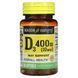 Витамин D3, 10 мкг (400 МЕ), Vitamin D3, Mason Natural, 100 гелевых капсул,  Mason Natural фото 1