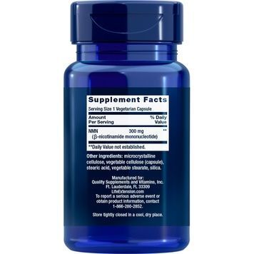 Никотинамид мононуклеотид, 300 мг, NMN Nicotinamide Mononucleotide, NAD+ Cell Support, Life Extension, 30 вегетарианских капсул,  Life Extension фото