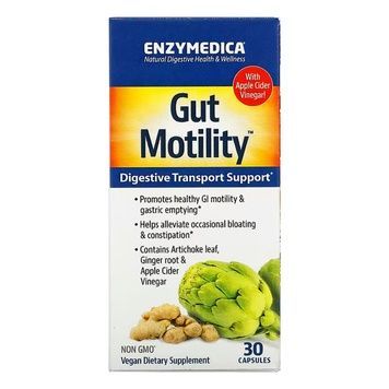 Рослинний комплекс для моторики кишківника, Gut Motility, Enzymedica, 30 капсул,  Enzymedica фото