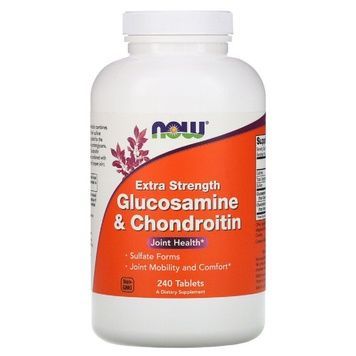 Глюкозамін та Хондроітин Посиленої дії, Glucosamine & Chondroitin, Now Foods, 240 Таблеток,  Now Foods фото