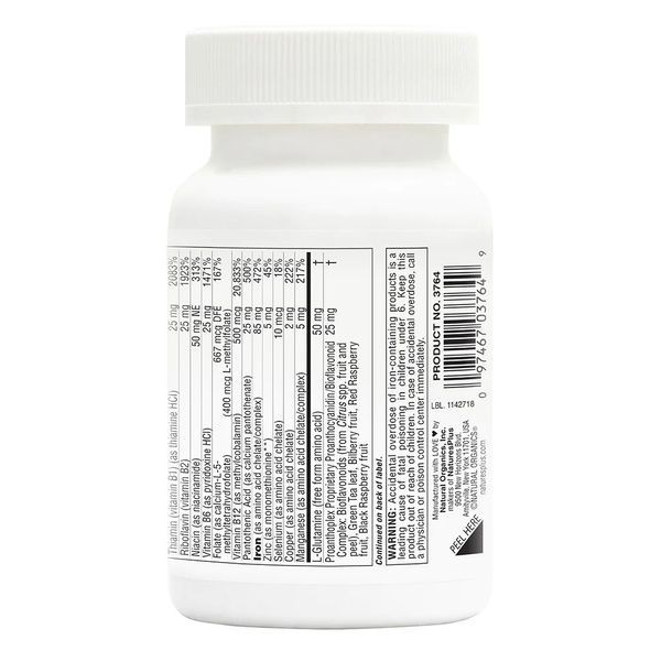 Залізо з поживними речовинами, Hema-Plex, Iron with Essential Nutrients, Natures Plus, 60 міні-таблеток,  Natures Plus фото