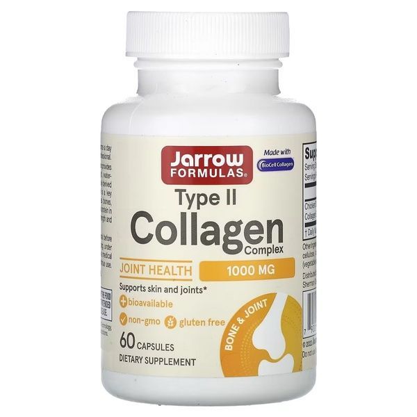 Коллаген II типа, 1000 мг, Type II Collagen Complex, Jarrow Formulas, 60 капсул,  Jarrow Formulas фото