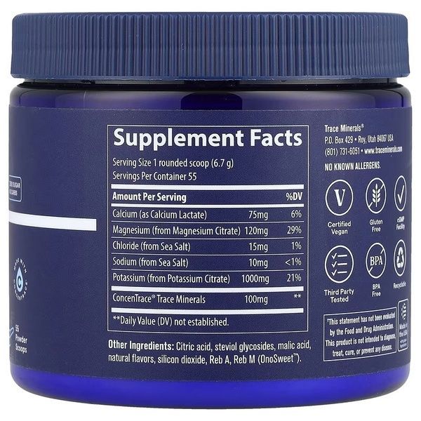Електроліти-Кето, смак лимон та лайм, Keto Electrolyte Powder, Trace, 369 гр,  Trace фото