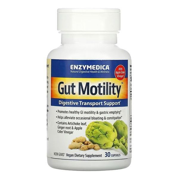 Растительный комплекс для моторики кишечника, Gut Motility, Enzymedica, 30 капсул,  Enzymedica фото