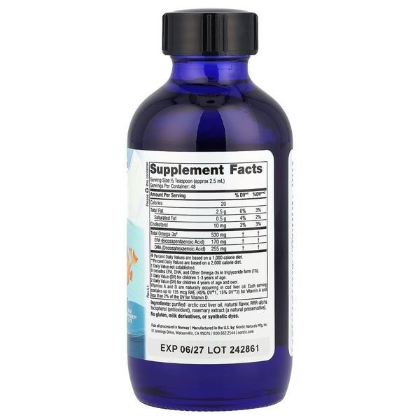 Риб'ячий жир (ДГК) для Дітей, зі Смаком Полуниці, Children's DHA, Strawberry, Nordic Naturals, 199 мл,  Nordic Naturals фото