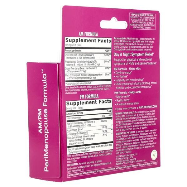 Женское здоровье при пременопаузе, день/ночь, AM/PM PeriMenopause Formula, Nature's Way, 60 таблеток,  Nature's Way фото