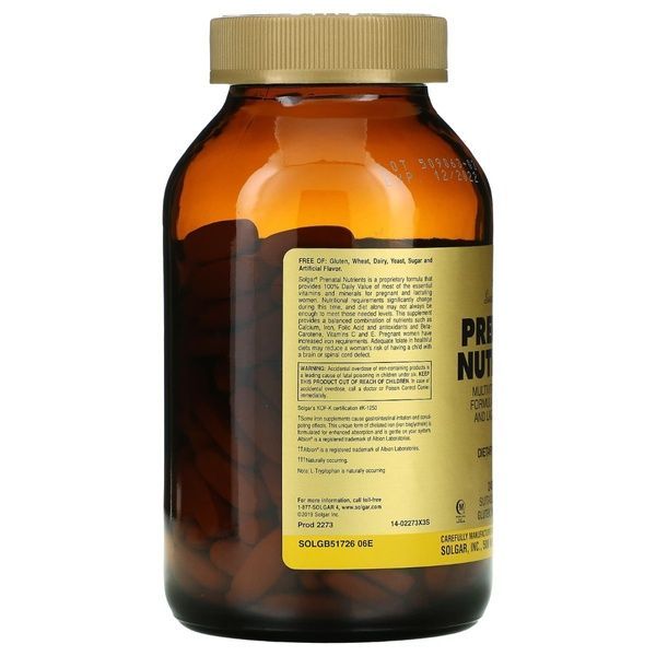 Мультивитамины для Беременных, Prenatal Nutrients, Solgar, 240 таблеток,  Solgar фото