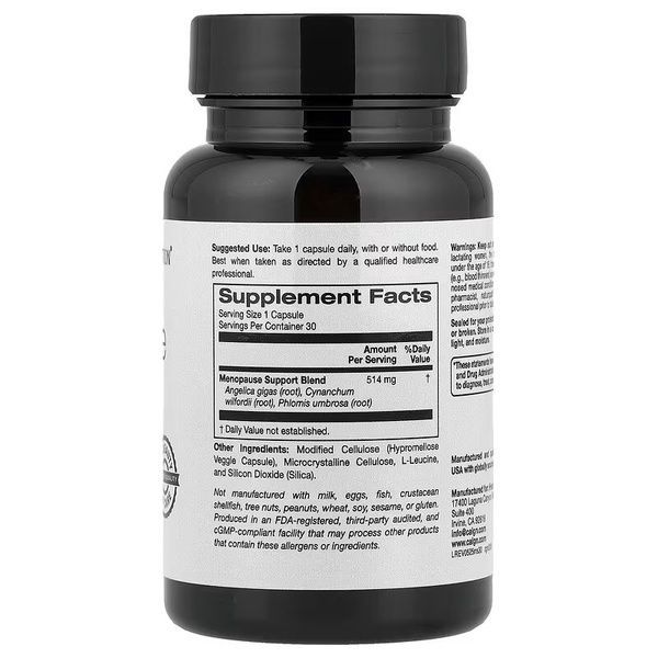 Підтримка під час менопаузи, Menopause Support, California Gold Nutrition, 30 вегетеріанських капсул,  California Gold Nutrition фото
